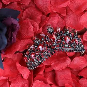 CIEHER Evil Queen Crown - Stunning Rhinestone Tiara