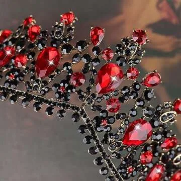 CIEHER Evil Queen Crown - Stunning Rhinestone Tiara
