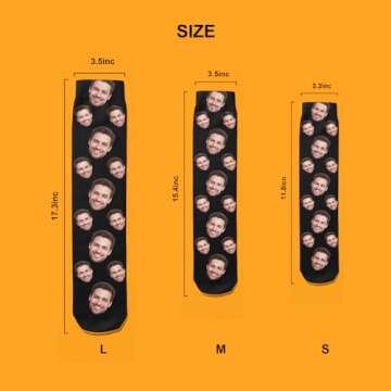 Custom Socks Personalized Funny Face on Socks Cute Customized Photo & Picture Unisex Crew Socks Nove...