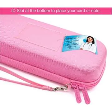 PROHAPI Hard Stethoscope Case, Large Stethoscope Carrying Case with ID Slot, Compatible with 3M Littmann/ADC/Omron/MDF Stethoscope Includes Mesh Pocket for Nurse Accessories (Sakura Pink)