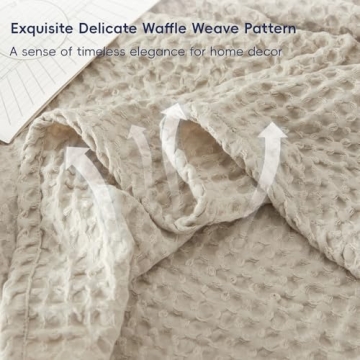 Ultra Soft Waffle Weave Throw Blanket Lightweight Breathable