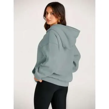 EFAN Womens Hoodies Oversized Sweatshirts Pullover Fleece Sweaters Long Sleeve Winter Fall Outfits Fashion Y2k Clothes LightGreen S