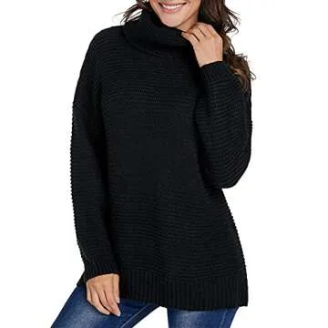 Cozy BLENCOT Oversized Turtleneck Sweater for Women