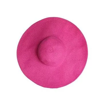 WITHMOONS Hot Pink Floppy Sun Hat for Women UPF 50