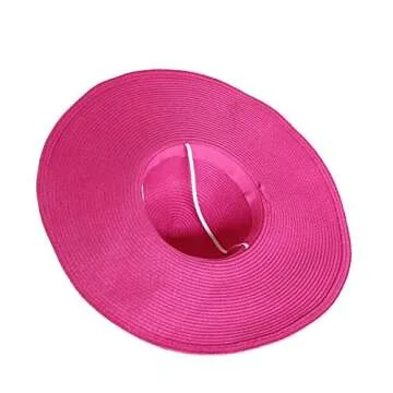 WITHMOONS Hot Pink Floppy Sun Hat for Women UPF 50