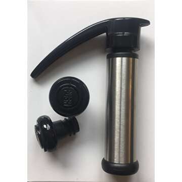 LIQUIDATION SALE LovIT Scientific Stainless Steel Vacuum Wine Saver Pump - Wine Preserver Allows You to Maintain Freshness By Removing Air - Includes 2 Bottle Stoppers