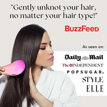 Lily England Detangler Brush for Curly Hair, Thick, Straight & Natural Hair - Gentle Detangling Hair...