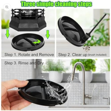 Bug Zapper Outdoor, Mosquito Zapper Outdoor, Electric Fly Zapper, Bug Zapper, Mosquito Killer, Fly Traps, 3 Prong Plug, Flying Insects Zapper Indoor Outdoor 90-130V, 4200V, ABS Plastic Outer (Black)