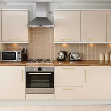 Ravinte 10 Inch Brushed Brass Cabinet Handles for Modern Homes