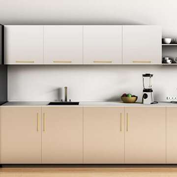 Ravinte 10 Inch Brushed Brass Cabinet Handles for Modern Homes