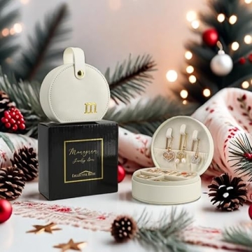 Travel Jewelry Case with Gold Monogram - Personalized