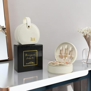 Travel Jewelry Case with Gold Monogram - Personalized