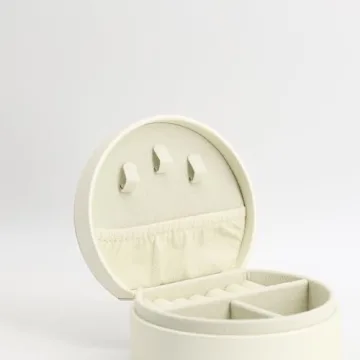 Travel Jewelry Case with Gold Monogram - Personalized