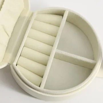 Travel Jewelry Case with Gold Monogram - Personalized