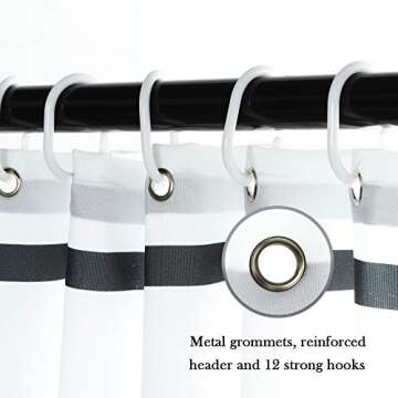 Stylish Seavish Fabric Shower Curtain - Waterproof & Monogrammed