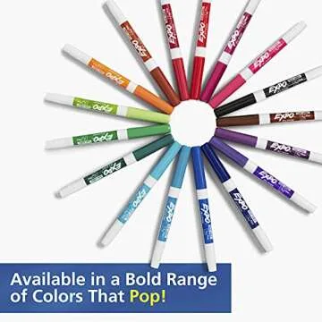 EXPO 86074 Low-Odor Dry Erase Markers, Fine Point, Assorted Colors, 4-Count