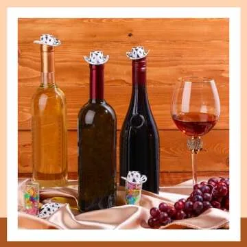 Sawysine 24 Pcs Mini Cowboy Boot Shot Glass Cups Western Cowgirl Hat and Plastic Cowboy Boot Glasses Set Miniature Hat Funny Toys for Cowgirl Theme Party Supplies(Cow Print)