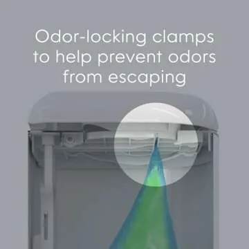 Diaper Genie Platinum Pail Gift Set, Lily White, Made of Durable Stainless Steel and Includes 2 Easy Roll Refills with 18 Bags and 30 Bags