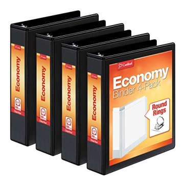 Cardinal Economy Binders - 4 Pack, 350 Sheets, Durable & Stylish