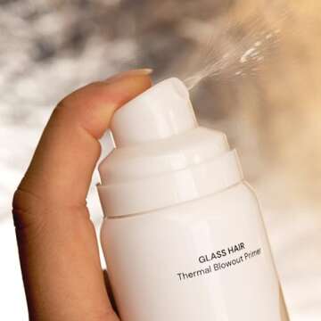 L'ANGE HAIR Glass Hair Thermal Blowout Primer | Heat Protectant Spray for Frizz-Free Styling | Lightweight Formula for Smooth, Silky Hair | Humidity-Resistant Shine Enhancer | 5 fl oz Bottle