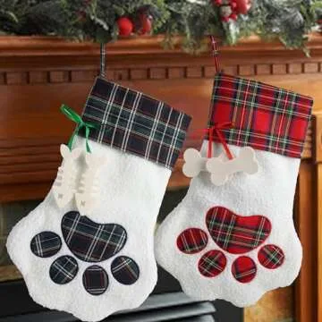 Personalized Dog Sherpa Christmas Stockings for Pets