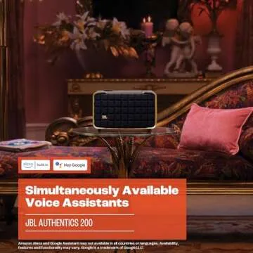 JBL Authentics 200 - Retro Style Smart Home Speaker with Built in Wi-Fi, Bluetooth and Voice Assistants, Alexa and Google Assistant, Multi-Room Playback, Automatic self tuning