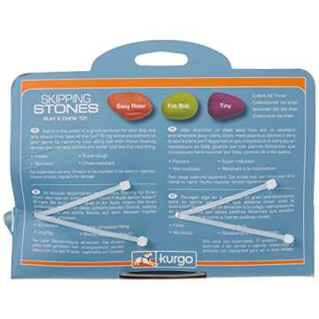 Kurgo Fetch Toy for Dogs, Dog Floating Water Toys, for Pool, Beach, OR Lake, Easy to See Bright Neon Colors, Skipping Stones, Outdoor Toy for Pets, Pack of 2, Assorted Colors (K01417)