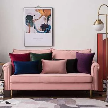 Soft Army Green Velvet Pillow Covers Set of 2 for Home Decor