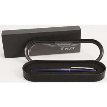 Pilot MR Animal Collection Fountain Pen in Gift Box, Matte Plum Barrel with Leopard Accent, Fine Point Stainless Steel Nib, Refillable Black Ink (91138)