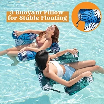 Sloosh 2 Pack Inflatable Adult Pool Loungers