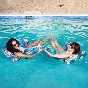 Sloosh 2 Pack Inflatable Adult Pool Loungers