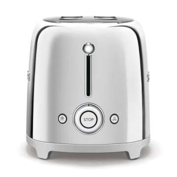 Smeg 50's Retro 4 - slice toaster (Stainless Steel)