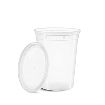 Zeml 32 oz Deli Food Containers with Leak-proof Lids