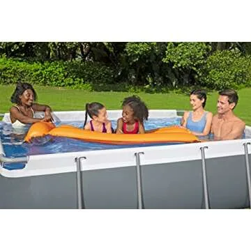 Bestway: Power Steel 9'3" x 6'5" x 33" Above Ground Pool Set - 937 Gallons, Rectangular Outdoor Family Pool, Corrosion & Puncture Resistant, Includes ChemConnect Dispenser, Filter & Pump
