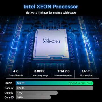 NOVATECH Phantom - Prebuilt Gaming PC Desktop Computer - RX580 8GB - Intel Xeon i7 3.5GHz - 16GB RAM - 512GB M.2 SSD WiFi/BT, Win 11 Pro - Gaming Computer Tower - Pre Built PC Gaming - 1 Year Warranty