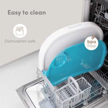 Baby High Chair Adjustable to 7 Different Heights - Foldable High Chairs for Babies and Toddlers - Silla para Comer de Bebe - Blue