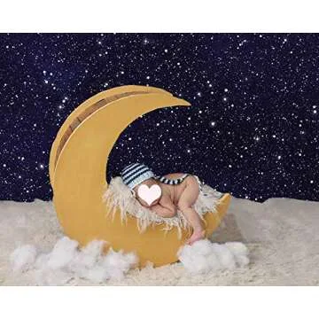 Night Sky Star Backdrops Universe Space Theme Starry Photography Backdrop Galaxy Stars Children Boy 1st Birthday Party Photo Background Newborn Baby Shower Banner Photo Studio Booth 7x5ft Vinyl