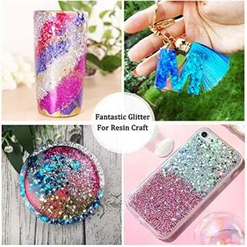 HEMOER Holographic Chunky Glitter Set for Crafting Projects