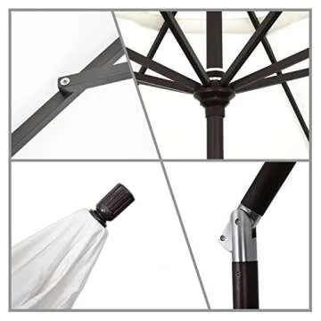 California 9' Round Market Umbrella with Collar Tilt