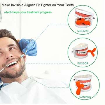 Chewies for Invisalign Aligners,Aligner Chewies for Aligner Trays Seater,Invisalign Munchies Orthodontic Dental Chewies Y-Shaped 2Pcs