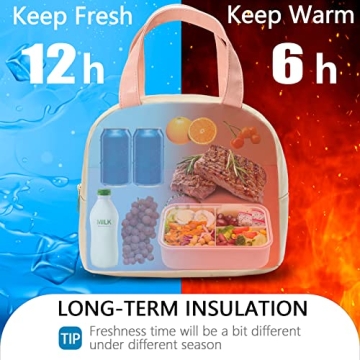 Stylish Large Insulated Lunch Bag for Women