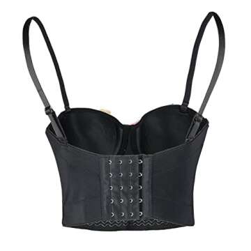 Elegant ELLACCI 3D Floral Bustier Crop Top for Women
