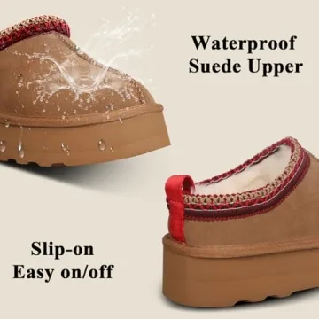 Women's Fleece Lined Anti-Slip Winter Slippers