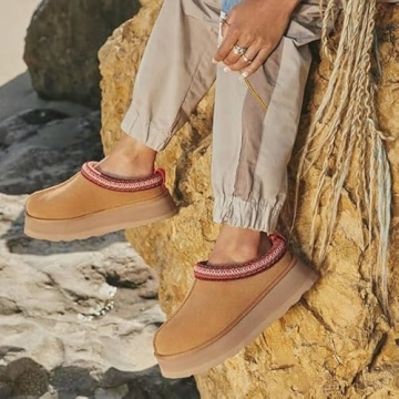 Women's Fleece Lined Anti-Slip Winter Slippers