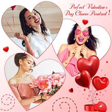 Yaomiao 80 Metal Heart Charms for Jewelry Crafting