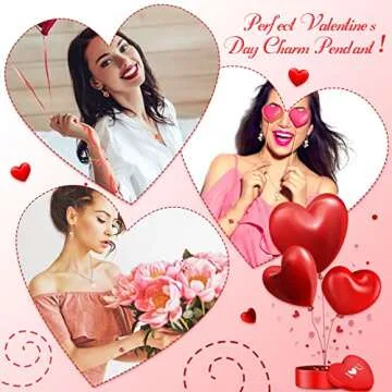 Yaomiao 80 Metal Heart Charms for Jewelry Crafting