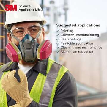3M P100 Respirator Cartridge/Filter 60923, 1 Pair, NIOSH Approved, Helps Protect Against Organic Vapors, Acid Gases, and Particulates, Magenta/Yellow