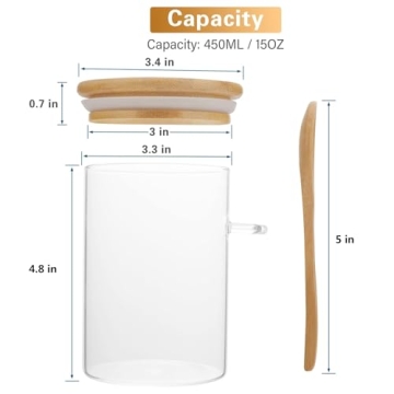 Elegant 3 Pack Glass Storage Containers with Bamboo Lids