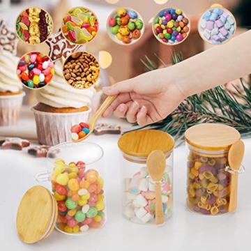 Elegant 3 Pack Glass Storage Containers with Bamboo Lids