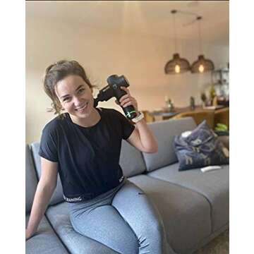 Percussion Massage Gun, Portable Deep Tissue Electric Muscle Massager for Athletes - 30 Speed Levels, 8 Different Massage Heads for Deep Muscle Relaxation and Pain Relief, Super Quiet Brushless Motor